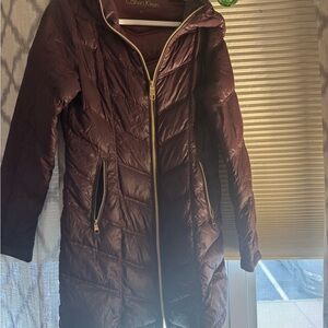 Calvin Klein Burgundy Quilted Jacket